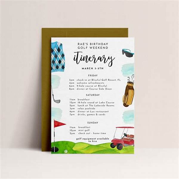 Golf Weekend Adventure Itinerary