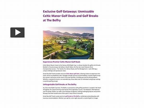 Exclusive Golf Resort Deals
