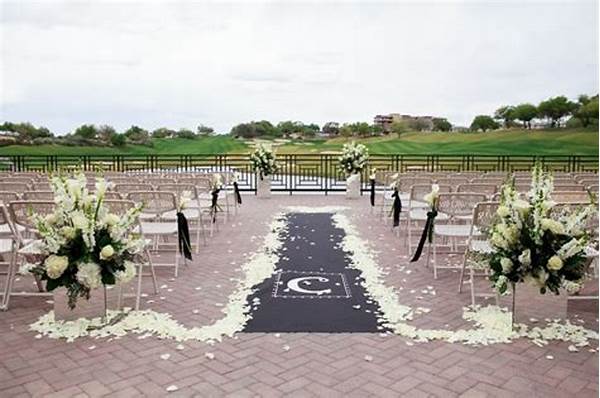 Sophisticated Golf Course Aisle Decorations